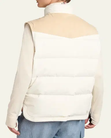 Moncler Grenoble Men's Suede Yoke Padded Vest | Thumbnail 3 Moncler Grenoble Men's Suede Yoke Padded Vest | Thumbnail 3