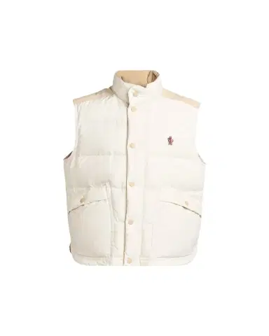 Moncler Grenoble Men's Suede Yoke Padded Vest | Thumbnail 1 Moncler Grenoble Men's Suede Yoke Padded Vest | Thumbnail 1