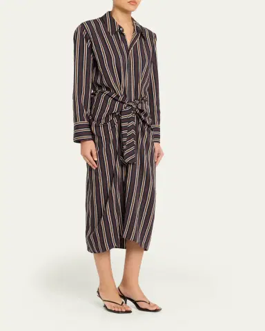 A.L.C. Mila Striped Midi Shirtdress | Thumbnail 4 A.L.C. Mila Striped Midi Shirtdress | Thumbnail 4