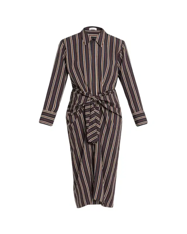 A.L.C. Mila Striped Midi Shirtdress