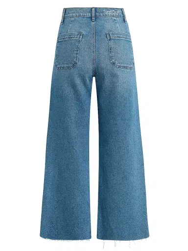 Favorite Daughter Women's The Mischa Super High-Rise Wide-Leg Ankle Jeans - Rio - Size 32 | Thumbnail 2