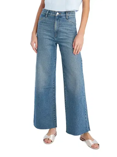 Favorite Daughter Women's The Mischa Super High-Rise Wide-Leg Ankle Jeans - Rio - Size 32 | Thumbnail 3