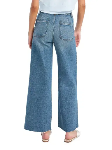 Favorite Daughter Women's The Mischa Super High-Rise Wide-Leg Ankle Jeans - Rio - Size 32 | Thumbnail 5