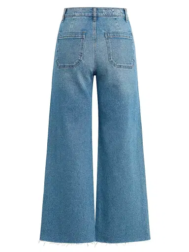 Favorite Daughter Women's The Mischa Shortie High-Rise Wide-Leg Ankle Jeans - Rio - Size 31 | Thumbnail 2