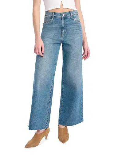 Favorite Daughter Women's The Mischa Shortie High-Rise Wide-Leg Ankle Jeans - Rio - Size 31 | Thumbnail 3