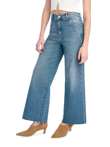 Favorite Daughter Women's The Mischa Shortie High-Rise Wide-Leg Ankle Jeans - Rio - Size 31 | Thumbnail 4