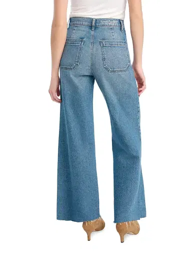 Favorite Daughter Women's The Mischa Shortie High-Rise Wide-Leg Ankle Jeans - Rio - Size 31 | Thumbnail 5