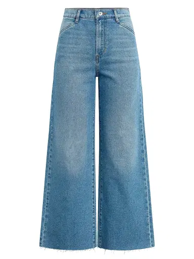 Favorite Daughter Women's The Mischa Shortie High-Rise Wide-Leg Ankle Jeans - Rio - Size 31 | Thumbnail 1