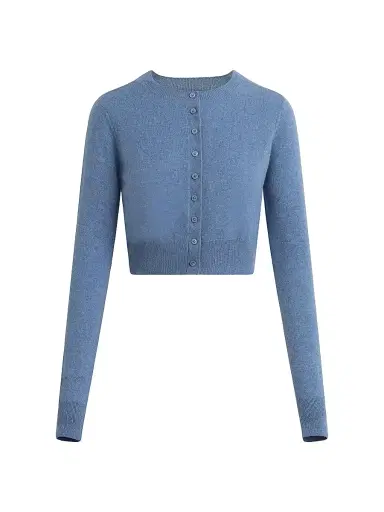 Favorite Daughter Women's Rebecca Cashmere Crop Cardigan - River Blue - Size Large | Thumbnail 1 Favorite Daughter Women's Rebecca Cashmere Crop Cardigan - River Blue - Size Large | Thumbnail 1