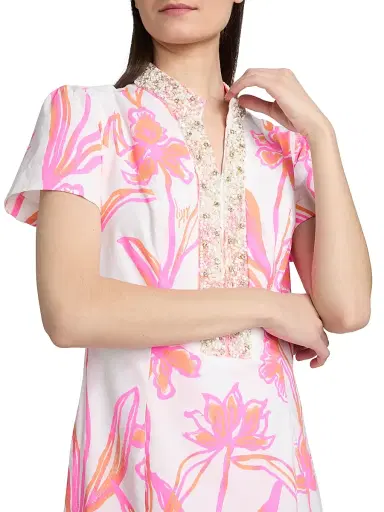 Lilly Pulitzer Women's Velora Embellished Floral Maxi Romper | Thumbnail 6 Lilly Pulitzer Women's Velora Embellished Floral Maxi Romper | Thumbnail 6