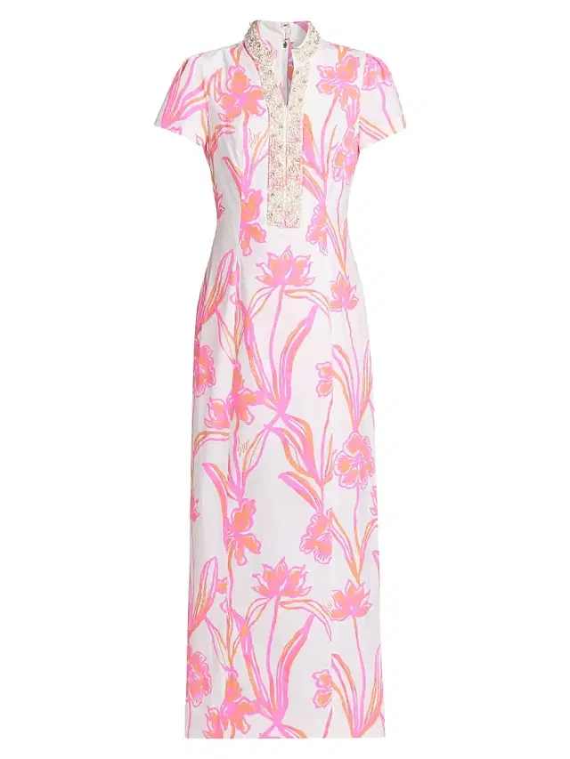 Lilly Pulitzer Women's Velora Embellished Floral Maxi Romper - Resort White