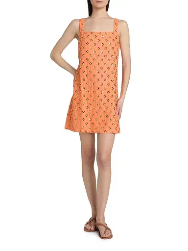 Lilly Pulitzer Women's Tamala Embellished Shift Dress - Papaya Beaded Sequin - Size 8 | Thumbnail 2 Lilly Pulitzer Women's Tamala Embellished Shift Dress - Papaya Beaded Sequin - Size 8 | Thumbnail 2