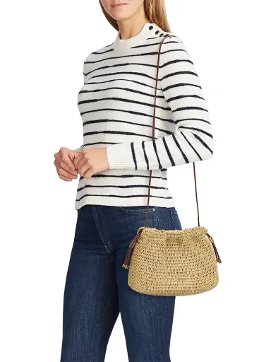Ulla Johnson Women's Lali Handwoven Raffia Clutch - Natural | Thumbnail 2