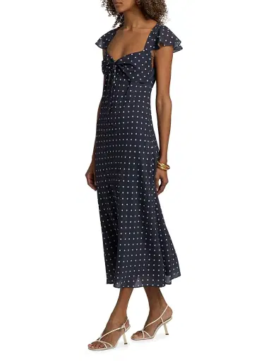 Toccin Women's Marcella Bias-Cut Slipdress - Midnight Polka Dot | Thumbnail 2