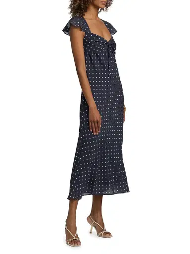 Toccin Women's Marcella Bias-Cut Slipdress - Midnight Polka Dot | Thumbnail 4
