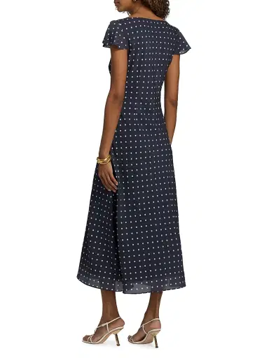 Toccin Women's Marcella Bias-Cut Slipdress - Midnight Polka Dot | Thumbnail 5