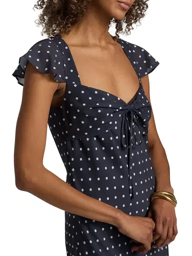 Toccin Women's Marcella Bias-Cut Slipdress - Midnight Polka Dot | Thumbnail 6