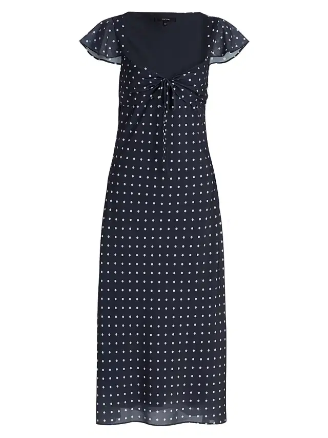 Toccin Women's Marcella Bias-Cut Slipdress - Midnight Polka Dot
