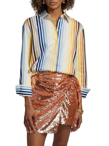 Toccin Women's Brennan Boyfriend Shirt - Sunset | Thumbnail 3