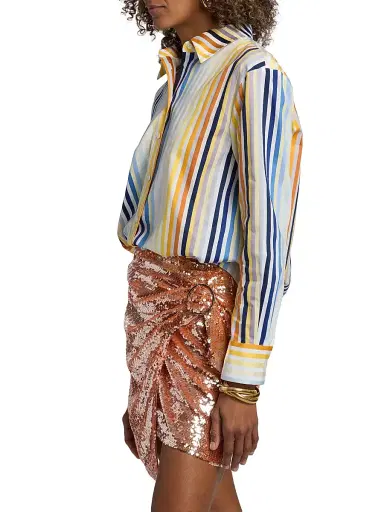 Toccin Women's Brennan Boyfriend Shirt - Sunset | Thumbnail 4