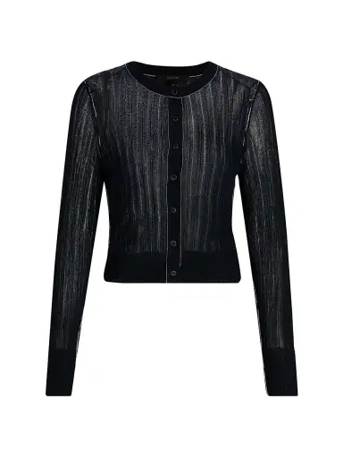Toccin Women's Crosby Cropped Cardigan - Navy Optic | Thumbnail 1
