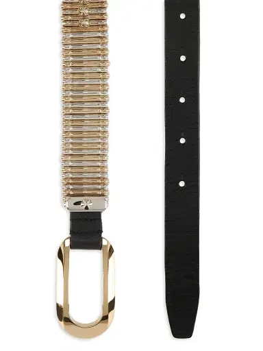 Christian Louboutin Women's Belt in Calf Leather with Spikes - Black | Thumbnail 3 Christian Louboutin Women's Belt in Calf Leather with Spikes - Black | Thumbnail 3