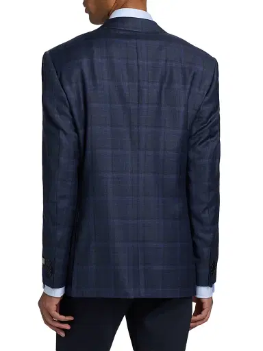Canali Men's Siena Plaid Wool Sport Coat - Blue | Thumbnail 5 Canali Men's Siena Plaid Wool Sport Coat - Blue | Thumbnail 5