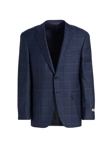 Canali Men's Siena Plaid Wool Sport Coat - Blue | Thumbnail 1 Canali Men's Siena Plaid Wool Sport Coat - Blue | Thumbnail 1