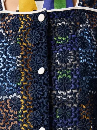Miu Miu Women's Macrame Dress - Blue | Thumbnail 6