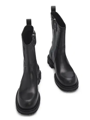 Rick Owens Men's Creeper Gabe Leather Boots - Black | Thumbnail 4