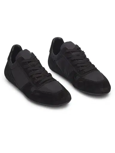 Rick Owens Men's Minimal Low-Top Sneakers - Black | Thumbnail 2 Rick Owens Men's Minimal Low-Top Sneakers - Black | Thumbnail 2