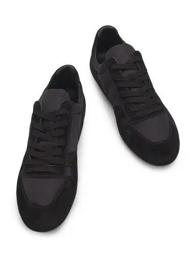 Rick Owens Men's Minimal Low-Top Sneakers - Black | Thumbnail 4 Rick Owens Men's Minimal Low-Top Sneakers - Black | Thumbnail 4