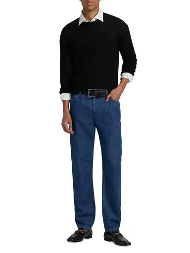 Emporio Armani Men's 5-Pocket Straight-Leg Jeans - Medium Blue - Size 36 | Thumbnail 2
