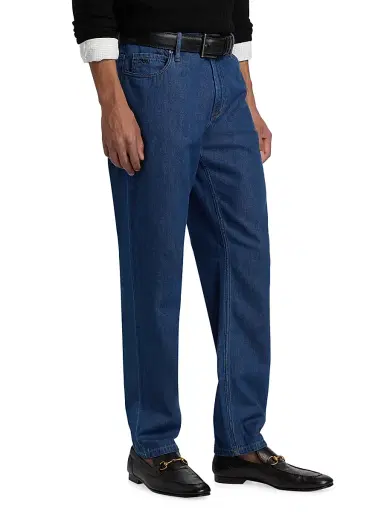 Emporio Armani Men's 5-Pocket Straight-Leg Jeans - Medium Blue - Size 36 | Thumbnail 4