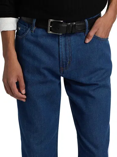 Emporio Armani Men's 5-Pocket Straight-Leg Jeans - Medium Blue - Size 36 | Thumbnail 6