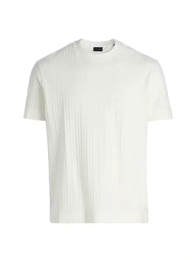 Emporio Armani Men's Textured Geometric-Print Cotton T-Shirt - White - Size XXL