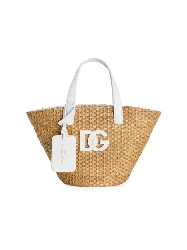Dolce & Gabbana Girl's Roselline Straw Bucket Bag - Roselline | Thumbnail 1