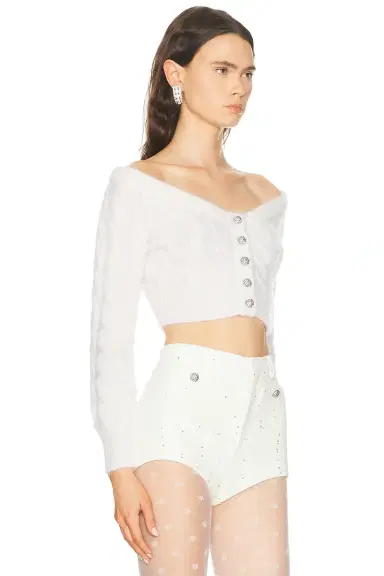 Alessandra Rich Off Shoulder Top | Thumbnail 2 Alessandra Rich Off Shoulder Top | Thumbnail 2