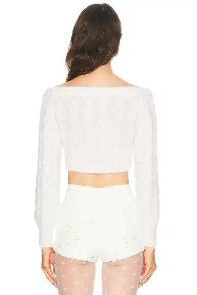 Alessandra Rich Off Shoulder Top | Thumbnail 3 Alessandra Rich Off Shoulder Top | Thumbnail 3