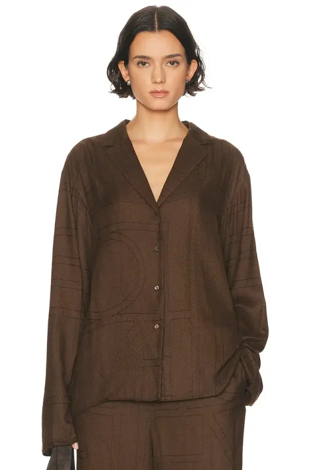 Toteme Monogram Flannel PJ Top