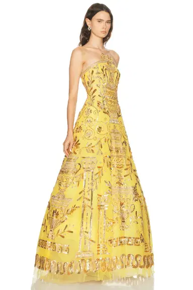 Carolina Herrera Embellished Strapless Gown | Thumbnail 2 Carolina Herrera Embellished Strapless Gown | Thumbnail 2