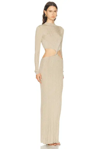 SAME Metallic Twist Maxi Dress | Thumbnail 2