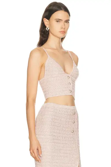 Alessandra Rich Knit Crop Top | Thumbnail 2 Alessandra Rich Knit Crop Top | Thumbnail 2