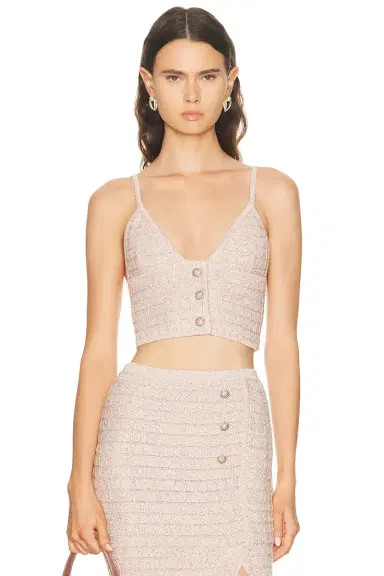 Alessandra Rich Knit Crop Top | Thumbnail 1 Alessandra Rich Knit Crop Top | Thumbnail 1