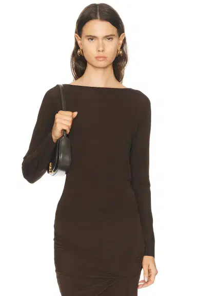 Helmut Lang Cowl Back Long Sleeve Top | Thumbnail 2 Helmut Lang Cowl Back Long Sleeve Top | Thumbnail 2