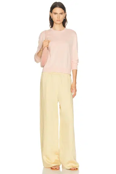 ENZA COSTA Silk Knit Crewneck Sweater | Thumbnail 4 ENZA COSTA Silk Knit Crewneck Sweater | Thumbnail 4