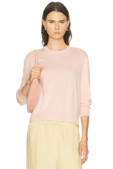 ENZA COSTA Silk Knit Crewneck Sweater | Thumbnail 1 ENZA COSTA Silk Knit Crewneck Sweater | Thumbnail 1