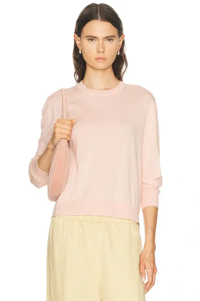 Silk Knit Crewneck Sweater