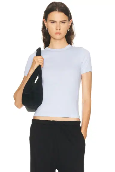 Enza Costa Supima Cotton New Classic Tee | Thumbnail 1 Enza Costa Supima Cotton New Classic Tee | Thumbnail 1