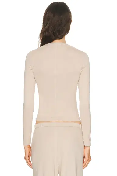 ENZA COSTA Supima Cotton New Classic Long Sleeve Top | Thumbnail 3 ENZA COSTA Supima Cotton New Classic Long Sleeve Top | Thumbnail 3